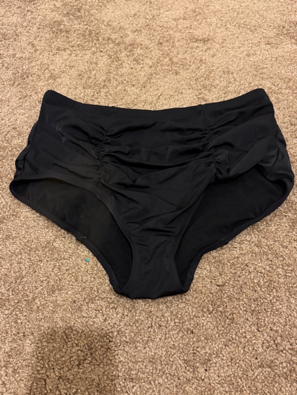 Torrid Black Ruched High-Waist Swim Briefs - Women Intimates & Sleepwear